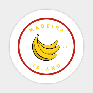 Madeira Island 1419 logo with bananas in colour Magnet